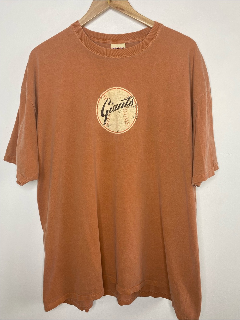 VTG New York Giants Sunwashed Tee Size XXL Baseball Graphic Collectible